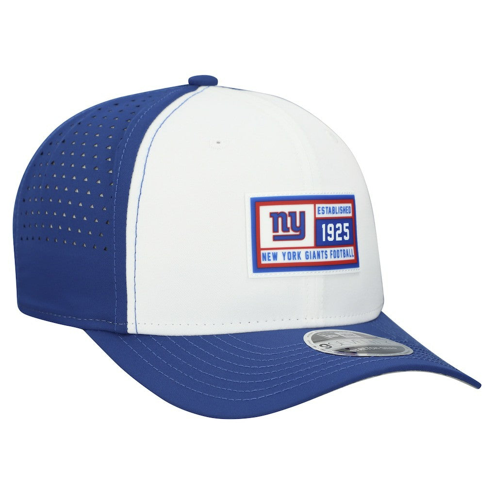 New York Giants New Era Established Patch 9SEVENTY Adjustable Hat - White/Royal Hats