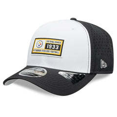 Pittsburgh Steelers New Era Established Patch 9SEVENTY Adjustable Hat - White/Black Hats