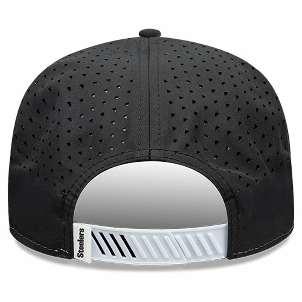 Pittsburgh Steelers New Era Established Patch 9SEVENTY Adjustable Hat - White/Black Hats