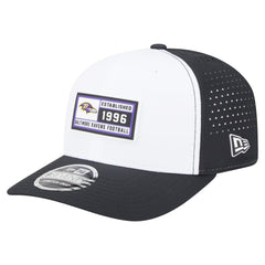 Baltimore Ravens New Era Established Patch 9SEVENTY Adjustable Hat - White/Black Hats