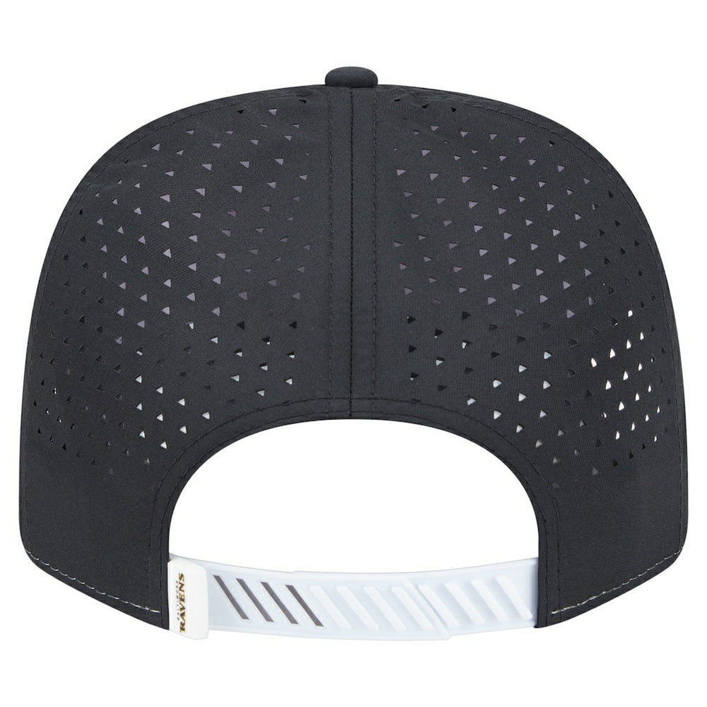 Baltimore Ravens New Era Established Patch 9SEVENTY Adjustable Hat - White/Black Hats