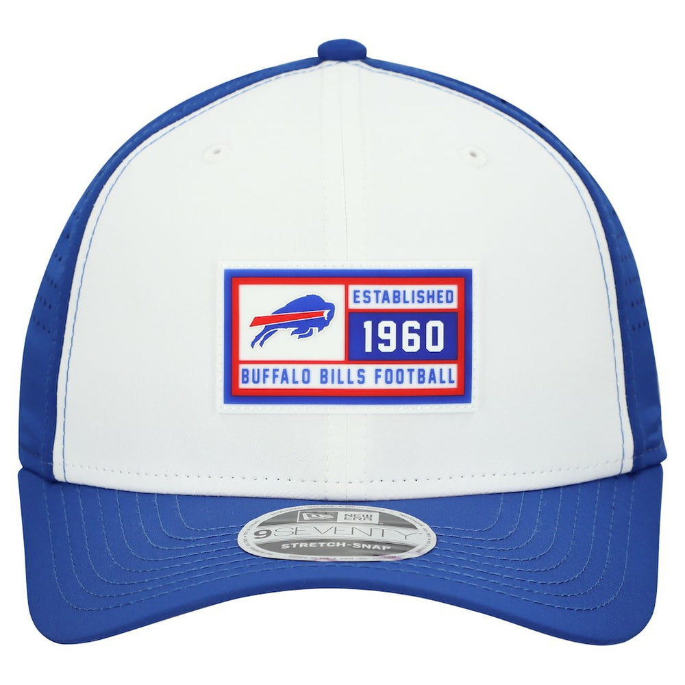 Buffalo Bills New Era Established Patch 9SEVENTY Adjustable Hat - White/Royal Hats