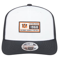 Cincinnati Bengals New Era Established Patch 9SEVENTY Adjustable Hat - White/Black Hats