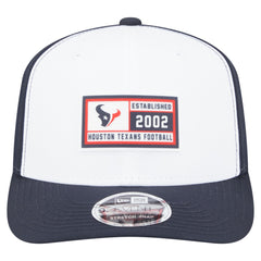 Houston Texans New Era Established Patch 9SEVENTY Adjustable Hat - White/Navy Hats