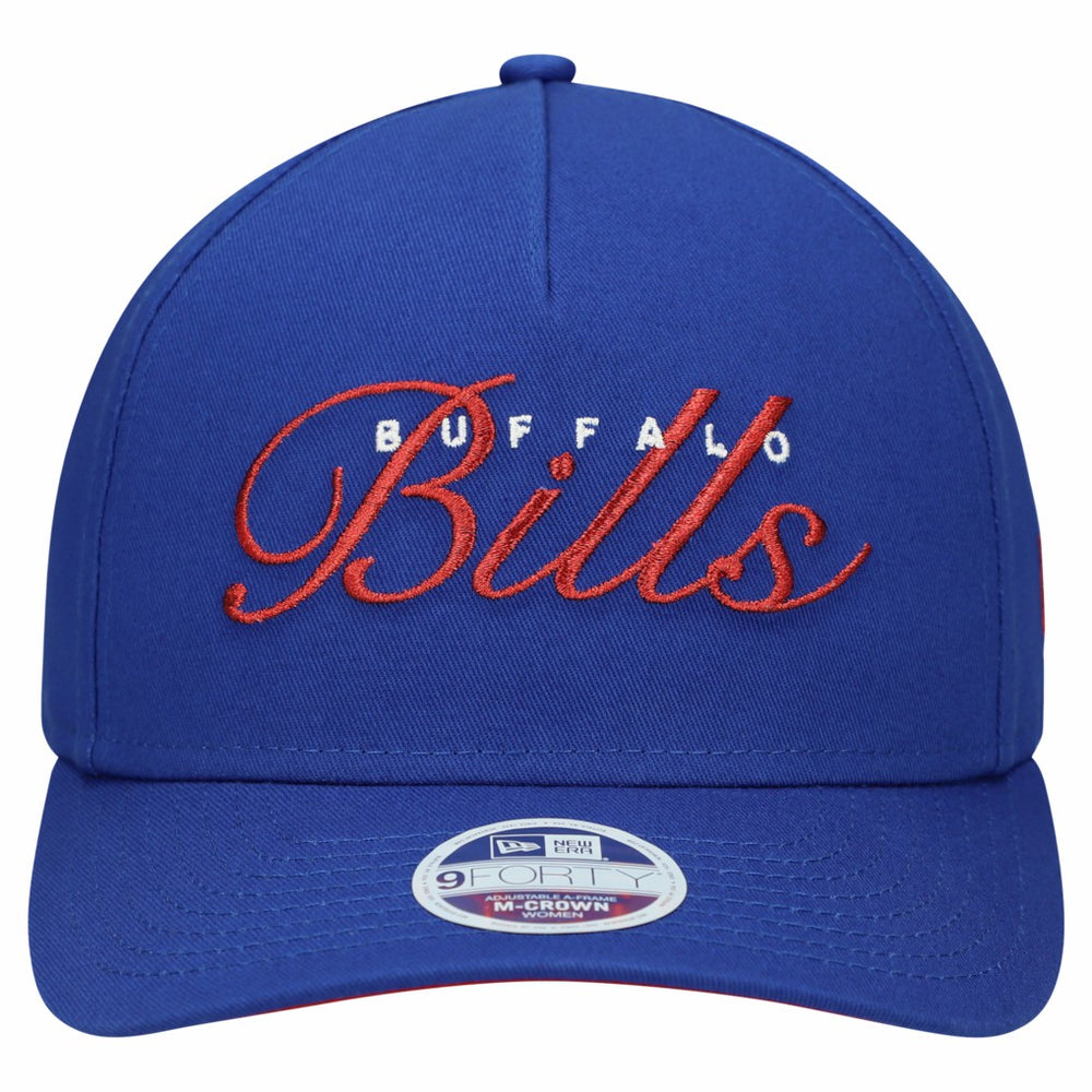 Buffalo Bills New Era Women's Metallic 9FORTY M-Crown A-Frame Adjustable Hat - Royal Hats