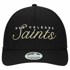 New Orleans Saints New Era Women's Metallic 9FORTY M-Crown A-Frame Adjustable Hat - Black Hats