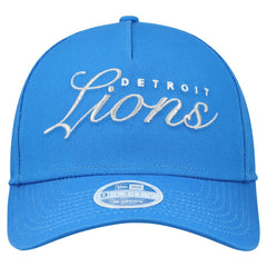 Detroit Lions New Era Women's Metallic 9FORTY M-Crown A-Frame Adjustable Hat - Blue Hats