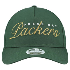 Green Bay Packers New Era Women's Metallic 9FORTY M-Crown A-Frame Adjustable Hat - Green Hats