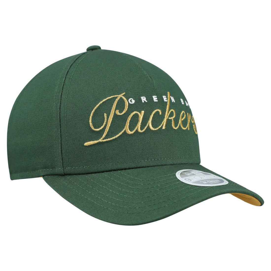 Green Bay Packers New Era Women's Metallic 9FORTY M-Crown A-Frame Adjustable Hat - Green Hats