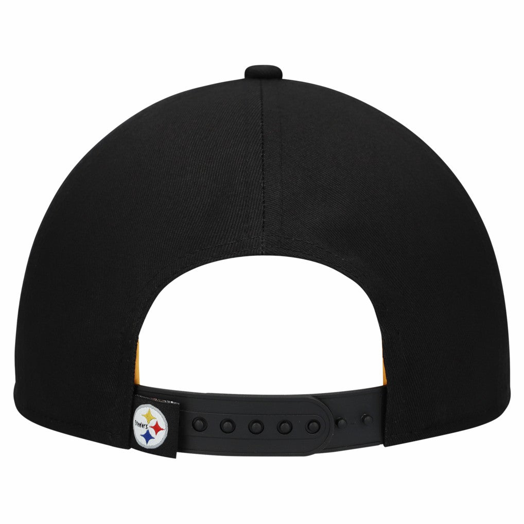 Pittsburgh Steelers New Era Women's Metallic 9FORTY M-Crown A-Frame Adjustable Hat - Black Hats