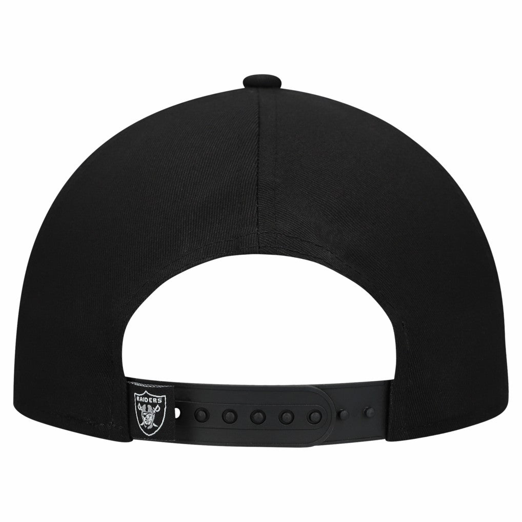 Las Vegas Raiders New Era Women's Metallic 9FORTY M-Crown A-Frame Adjustable Hat - Black Hats