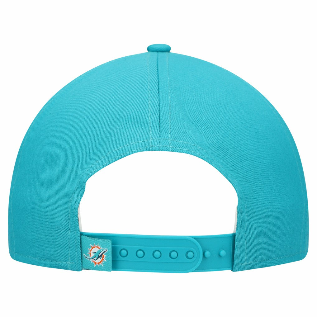 Miami Dolphins New Era Women's Metallic 9FORTY M-Crown A-Frame Adjustable Hat - Aqua Hats