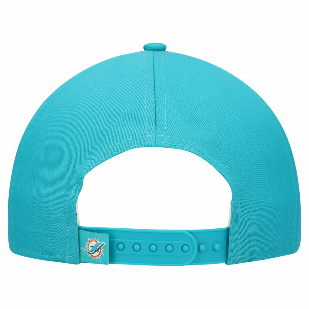 Miami Dolphins New Era Women's Metallic 9FORTY M-Crown A-Frame Adjustable Hat - Aqua Hats