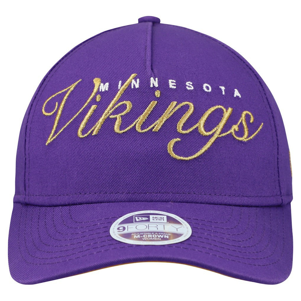 Minnesota Vikings New Era Women's Metallic 9FORTY M-Crown A-Frame Adjustable Hat - Purple Hats