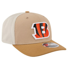 Cincinnati Bengals New Era Two-Tone Trucker 9SEVENTY Adjustable Hat - Light Beige Hats