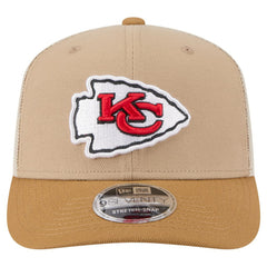Kansas City Chiefs New Era Two-Tone Trucker 9SEVENTY Adjustable Hat - Light Beige Hats