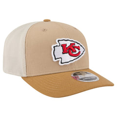 Kansas City Chiefs New Era Two-Tone Trucker 9SEVENTY Adjustable Hat - Light Beige Hats