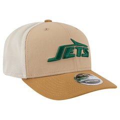 New York Jets New Era Two-Tone Trucker 9SEVENTY Adjustable Hat - Light Beige Hats
