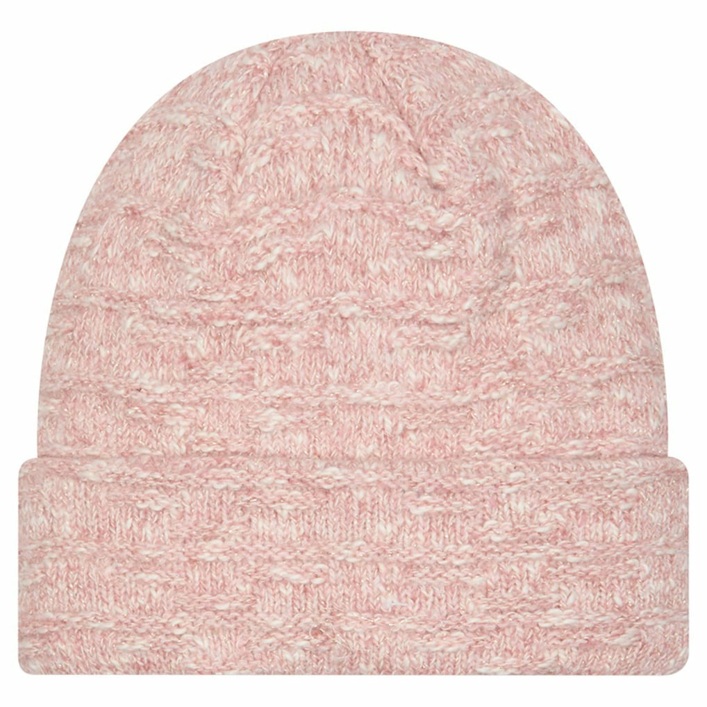 Kansas City Chiefs New Era Women's Metallic Cuffed Knit Hat - Pink Hats