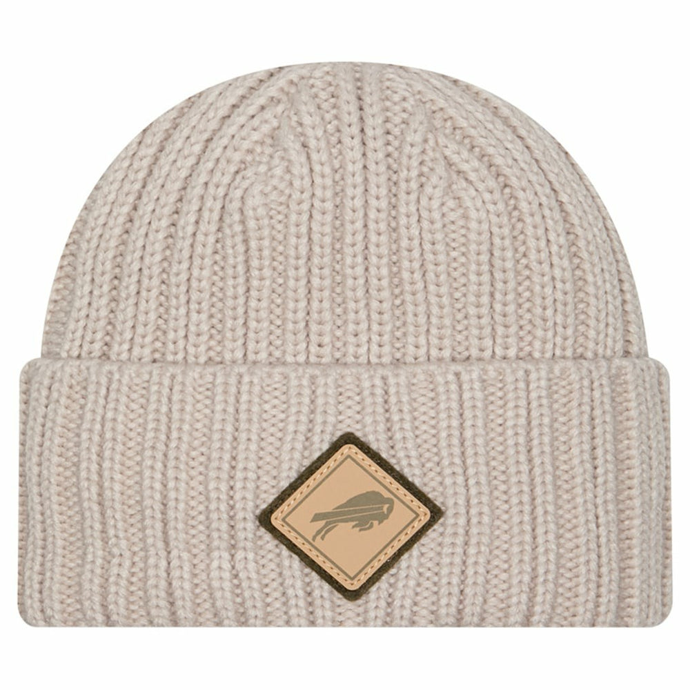 Buffalo Bills New Era Logo Applique Cuffed Knit Hat - Light Beige Hats