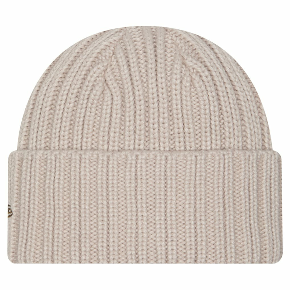 Kansas City Chiefs New Era Logo Applique Cuffed Knit Hat - Light Beige Hats