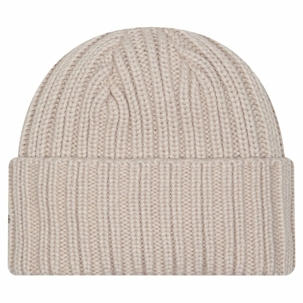 Las Vegas Raiders New Era Logo Applique Cuffed Knit Hat - Light Beige Hats
