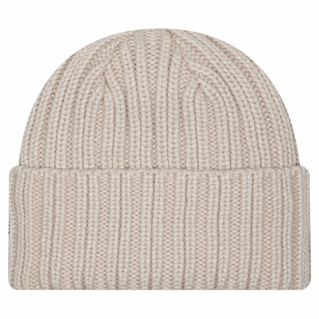 Minnesota Vikings New Era Logo Applique Cuffed Knit Hat - Light Beige Hats