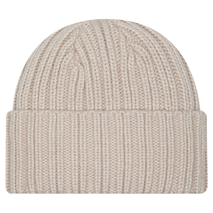 New York Jets New Era Logo Applique Cuffed Knit Hat - Light Beige Hats