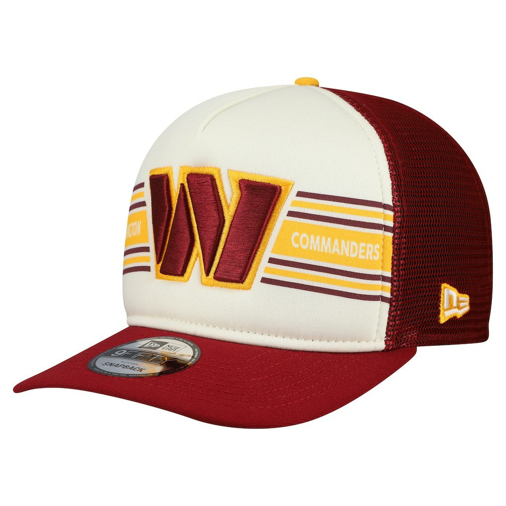 Washington Commanders New Era Banner A-Frame 9FIFTY Snapback Hat - Cream/Burgundy Hats