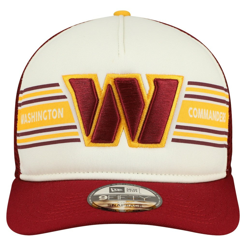 Washington Commanders New Era Banner A-Frame 9FIFTY Snapback Hat - Cream/Burgundy Hats