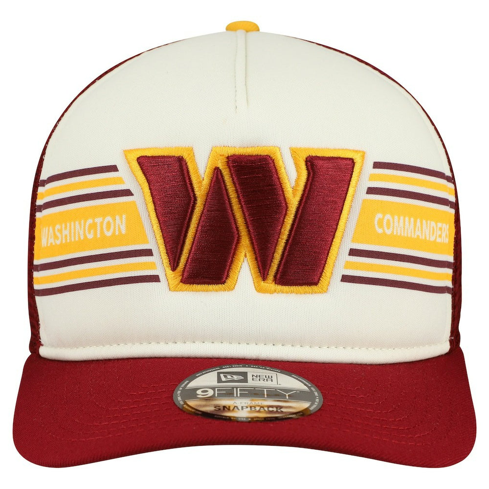 Washington Commanders New Era Banner A-Frame 9FIFTY Snapback Hat - Cream/Burgundy Hats