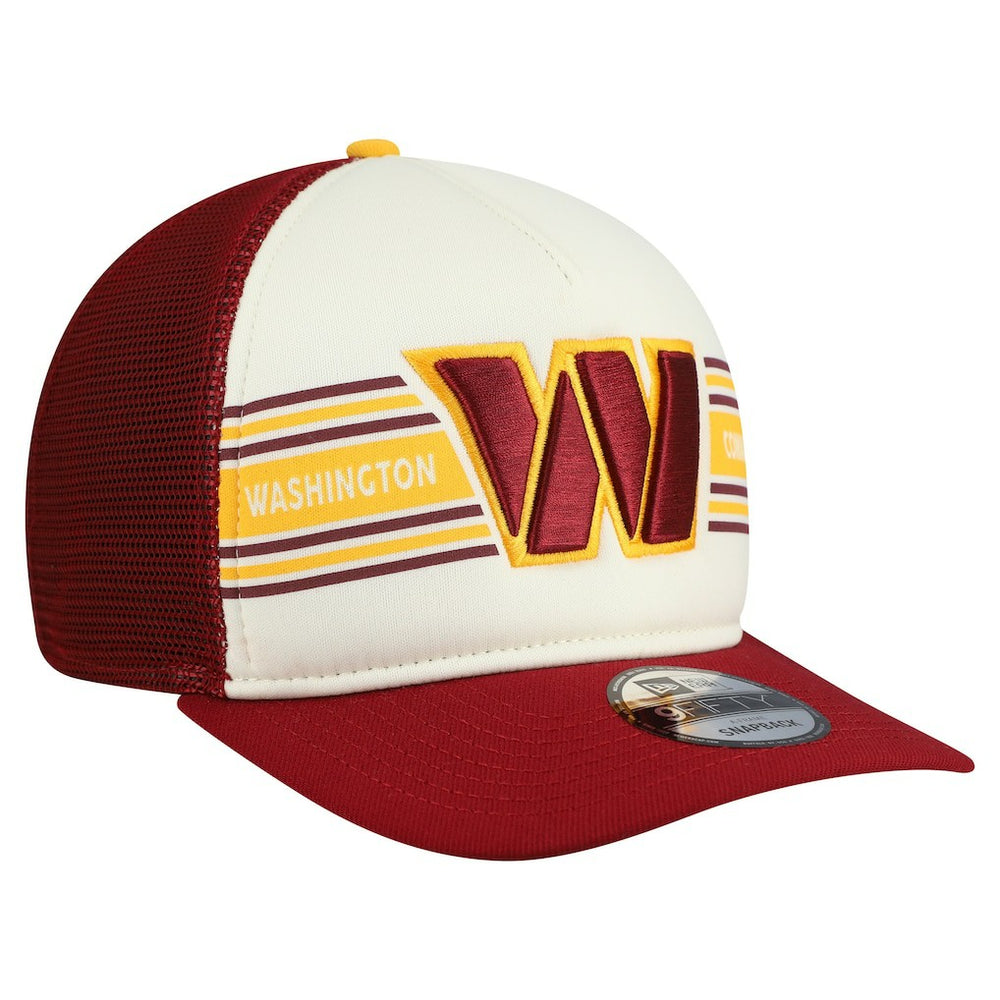 Washington Commanders New Era Banner A-Frame 9FIFTY Snapback Hat - Cream/Burgundy Hats