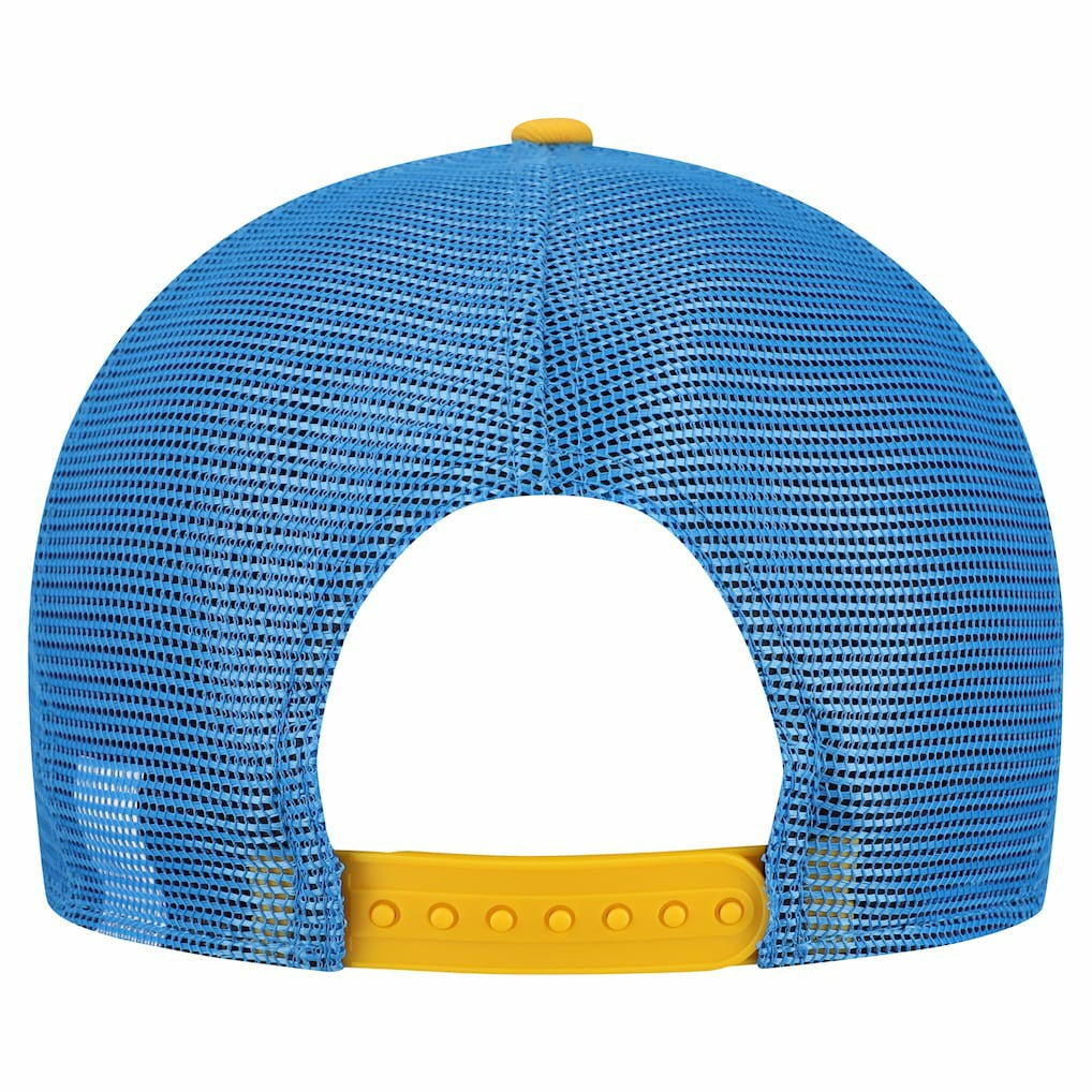 Los Angeles Chargers New Era Banner A-Frame 9FIFTY Snapback Hat - Cream/Powder Blue Hats