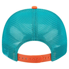 Miami Dolphins New Era Banner A-Frame 9FIFTY Trucker Snapback Hat - Cream/Aqua Hats