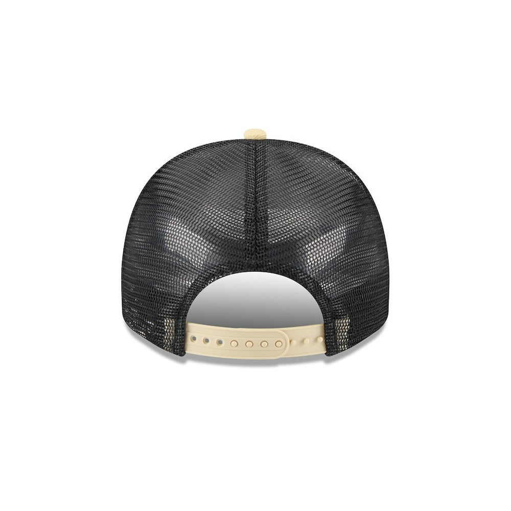 New Orleans Saints New Era Banner A-Frame 9FIFTY Trucker Snapback Hat - Cream/Black Hats