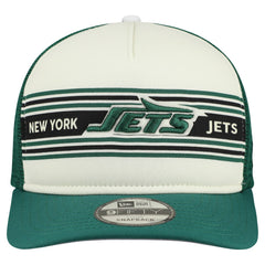 New York Jets New Era Banner A-Frame 9FIFTY Snapback Hat - Cream/Green Hats
