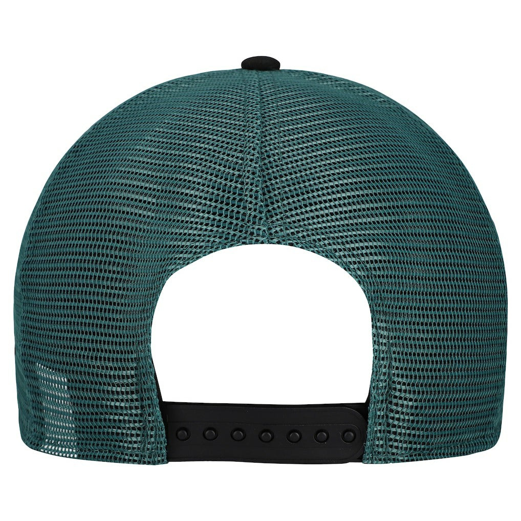 Philadelphia Eagles New Era Banner A-Frame 9FIFTY Snapback Hat - Cream/Midnight Green Hats