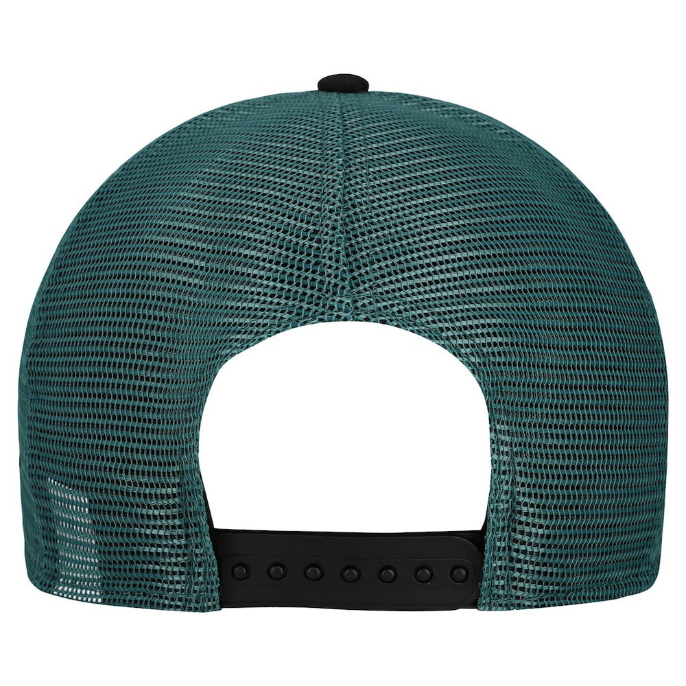 Philadelphia Eagles New Era Banner A-Frame 9FIFTY Snapback Hat - Cream/Midnight Green Hats
