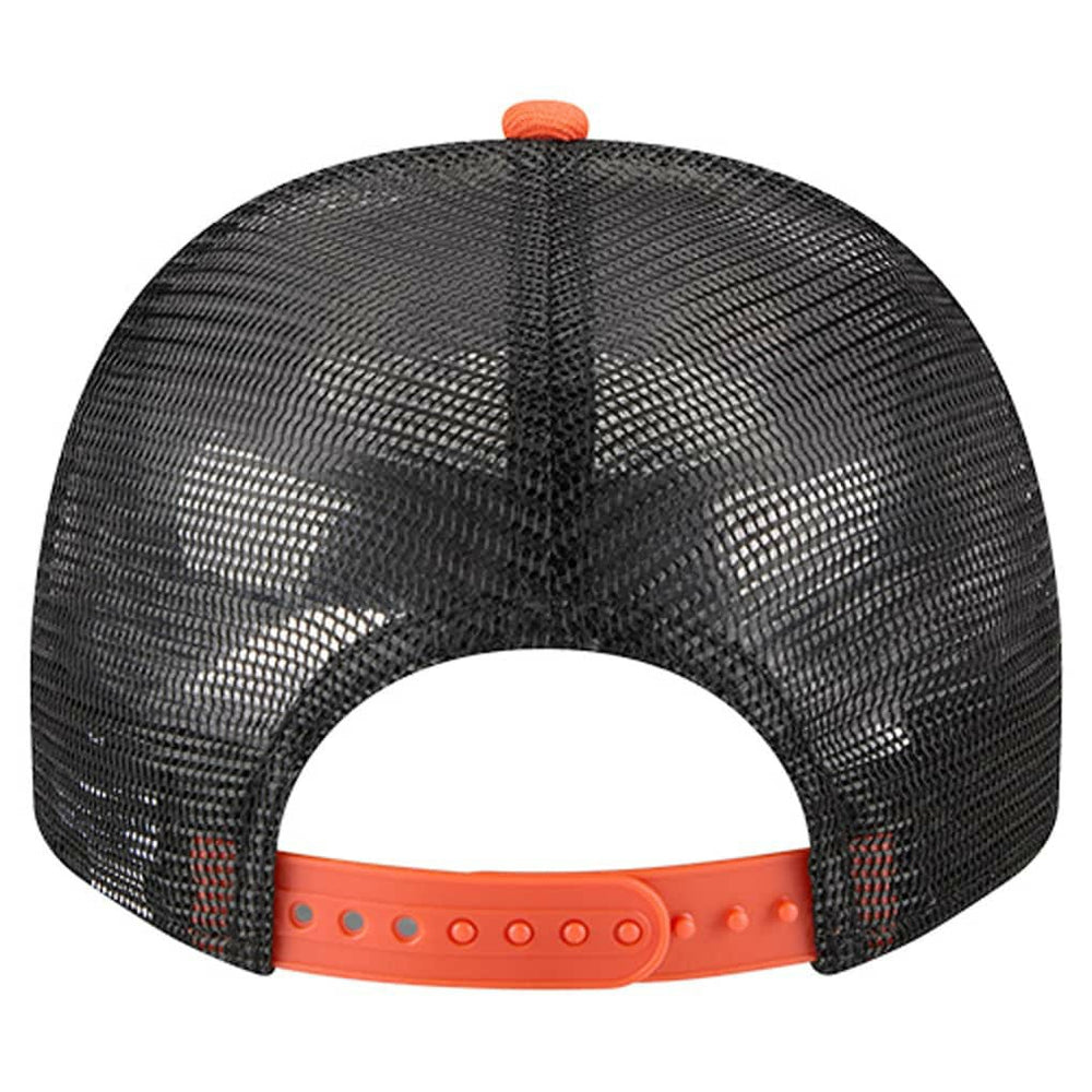 Cincinnati Bengals New Era Banner A-Frame 9FIFTY Trucker Snapback Hat - Cream/Black Hats