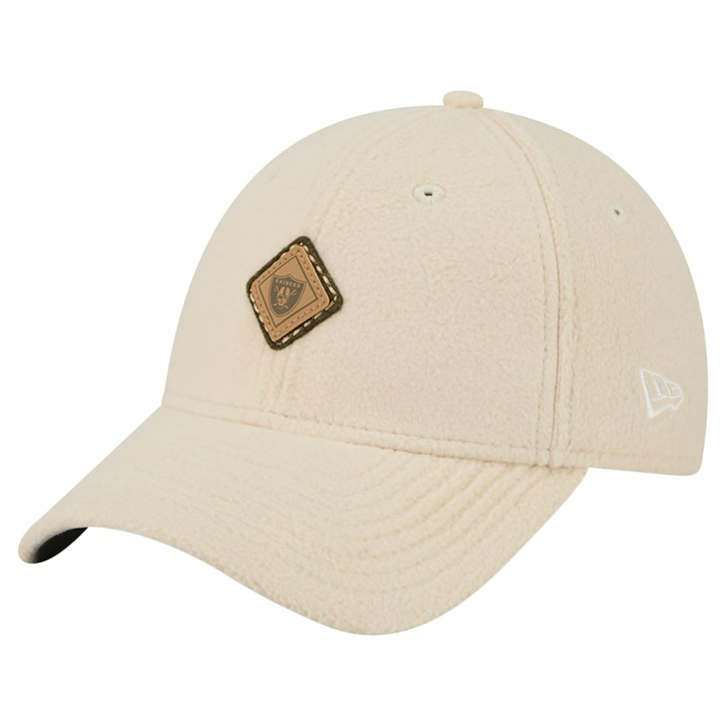 Las Vegas Raiders New Era Women's Comfy 9FORTY Adjustable Hat - Cream Hats