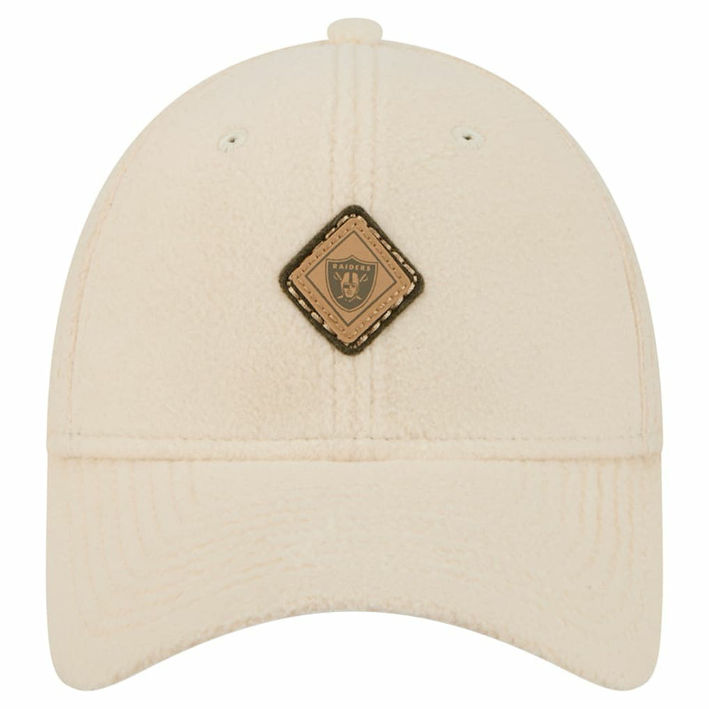 Las Vegas Raiders New Era Women's Comfy 9FORTY Adjustable Hat - Cream Hats