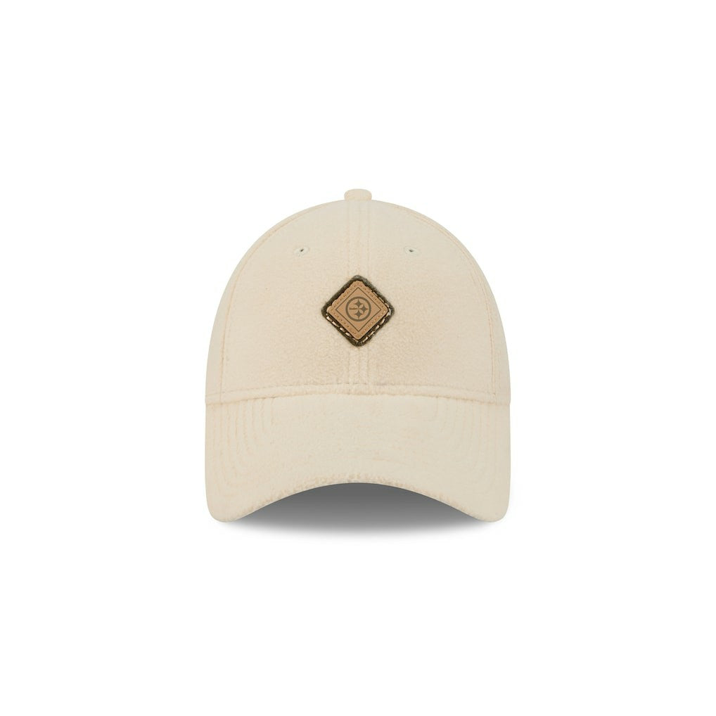 Pittsburgh Steelers New Era Women's Comfy 9FORTY Adjustable Hat - Cream Hats