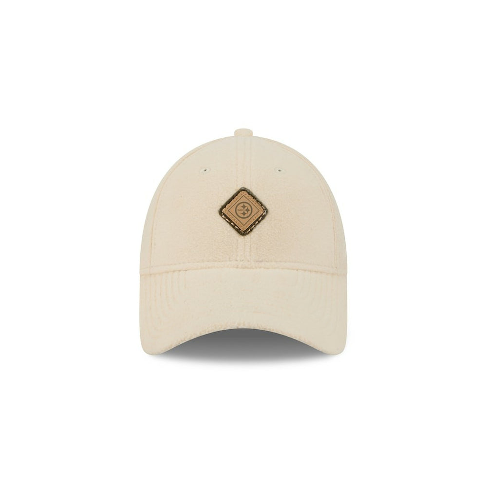 Pittsburgh Steelers New Era Women's Comfy 9FORTY Adjustable Hat - Cream Hats