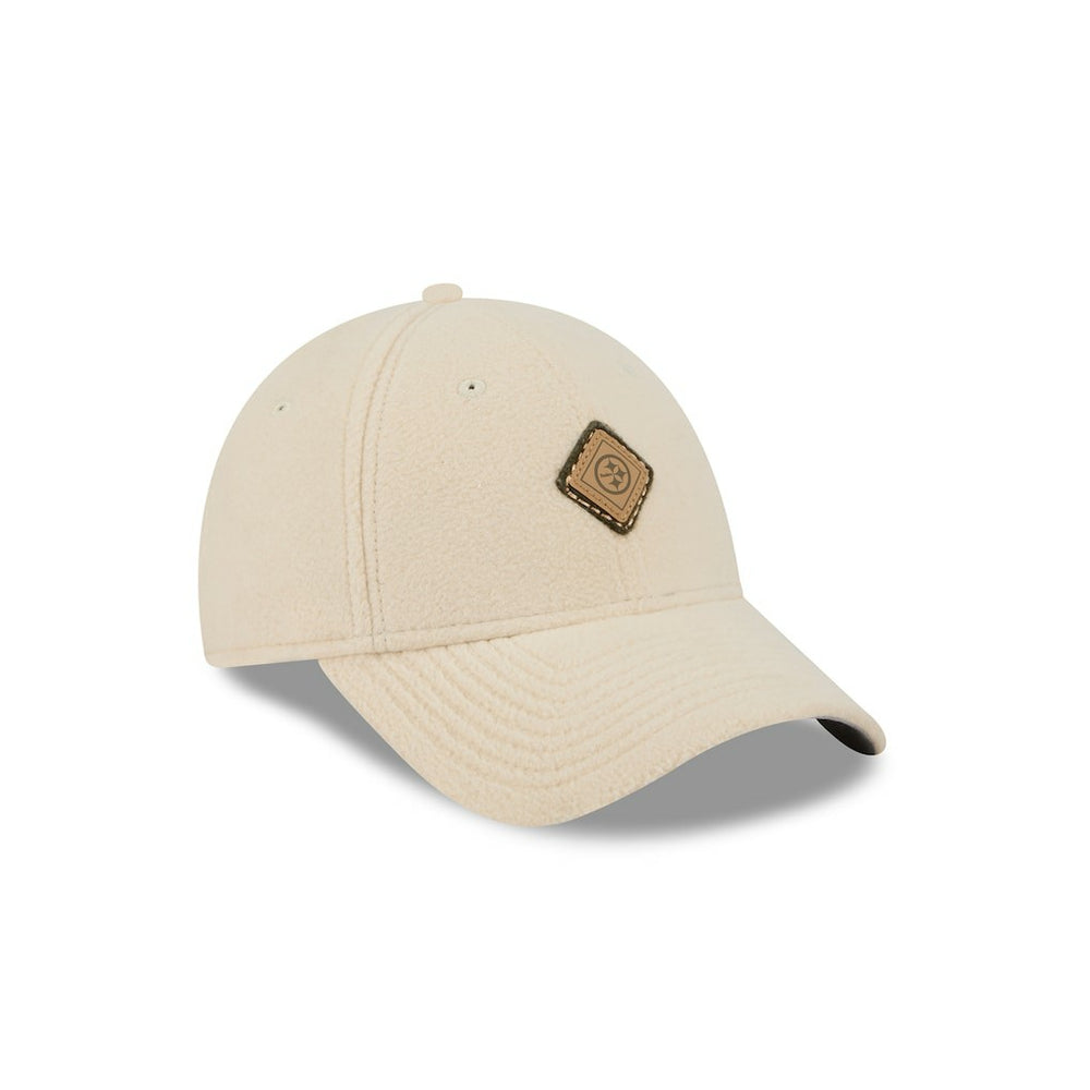 Pittsburgh Steelers New Era Women's Comfy 9FORTY Adjustable Hat - Cream Hats