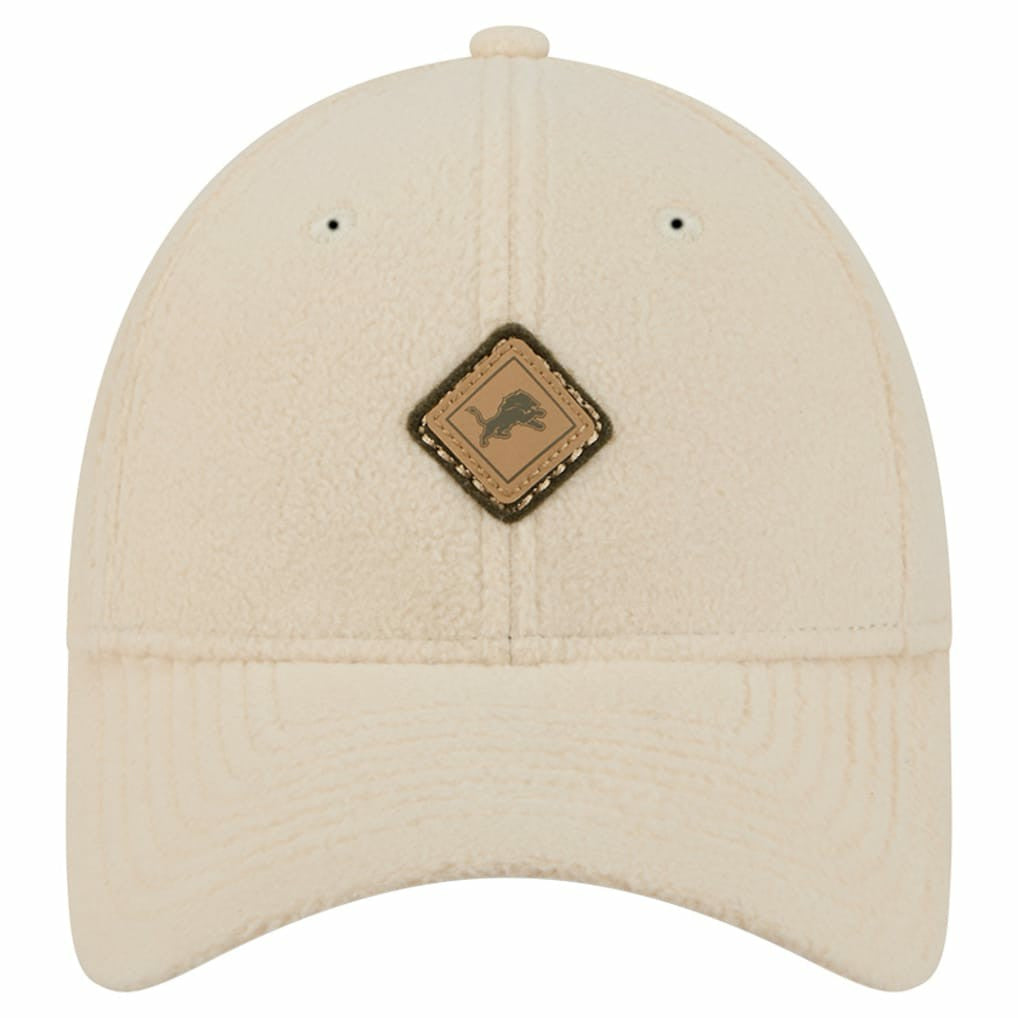 Detroit Lions New Era Women's Comfy 9FORTY Adjustable Hat - Cream Hats