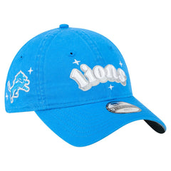Detroit Lions New Era Girls Youth Cheer 9TWENTY Adjustable Hat - Blue Hats