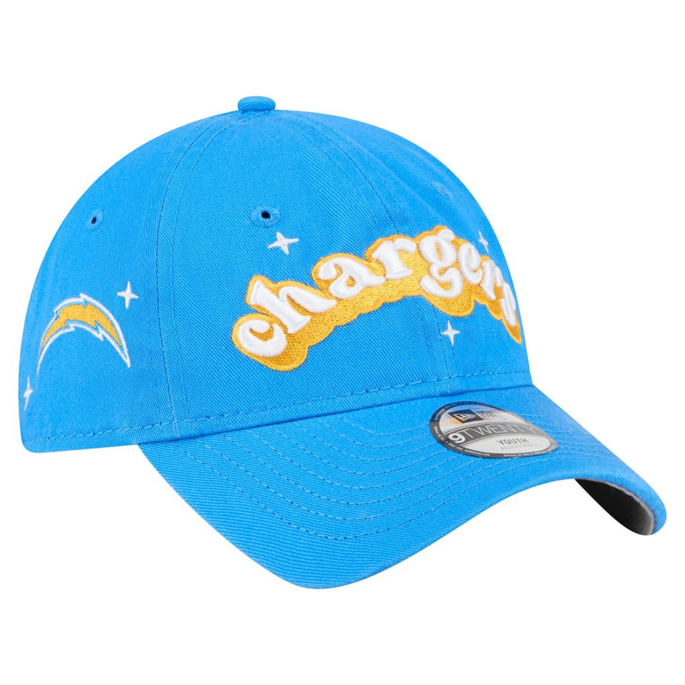 Los Angeles Chargers New Era Girls Youth Cheer 9TWENTY Adjustable Hat - Powder Blue Hats