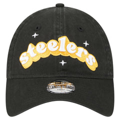 Pittsburgh Steelers New Era Girls Youth Cheer 9TWENTY Adjustable Hat - Black Hats