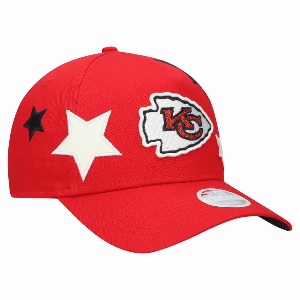 Kansas City Chiefs New Era Women's Stardom A-Frame 9FORTY Adjustable Hat - Red Hats