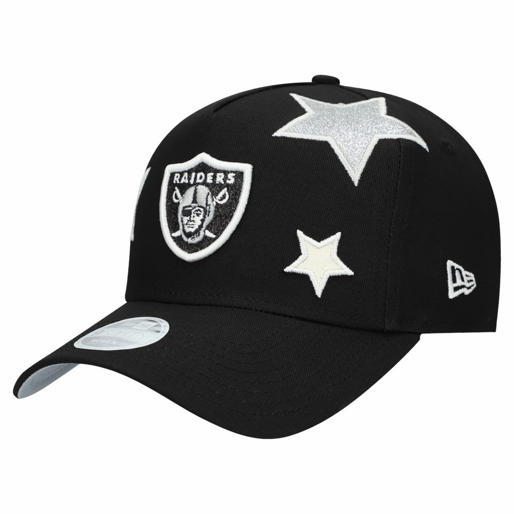 Las Vegas Raiders New Era Women's Stardom A-Frame 9FORTY Adjustable Hat - Black Hats